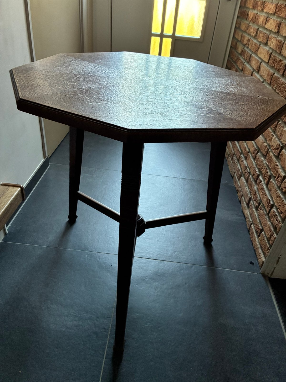 Antieke achthoekige bijzettafel van H. Pander & Zonen, Ophalen