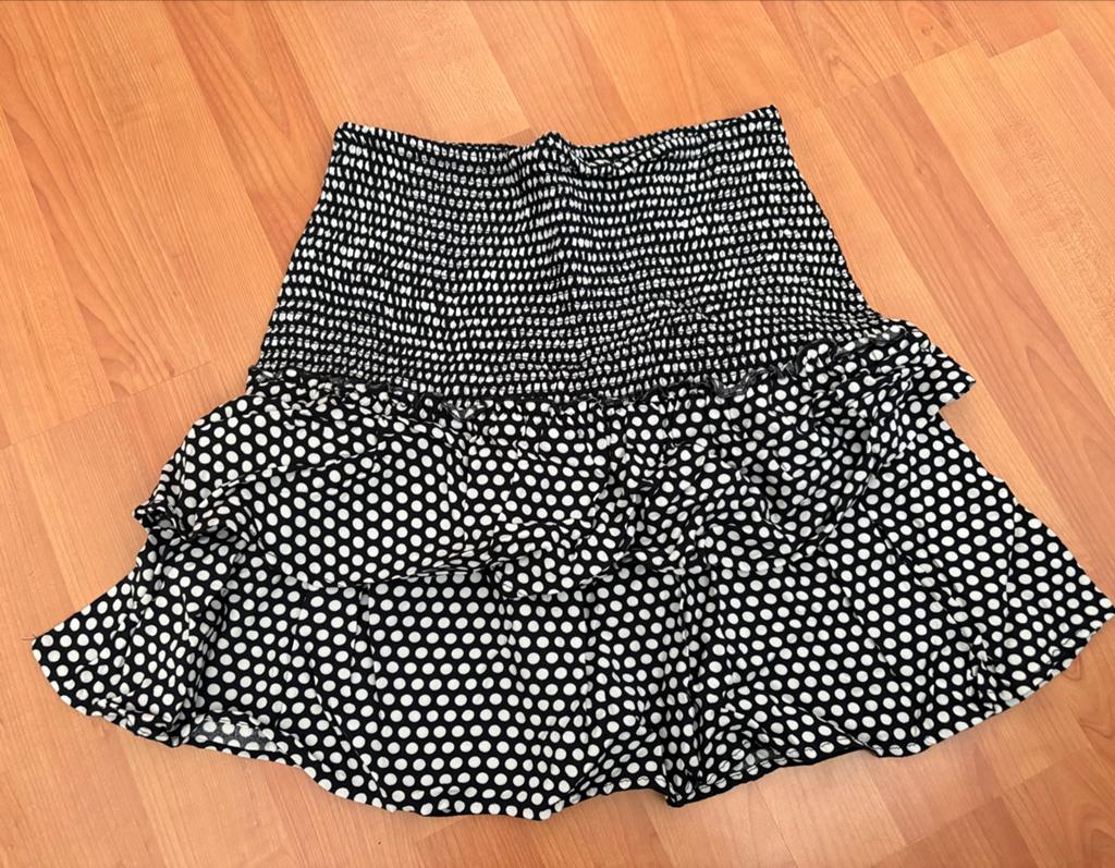 C&A Zwart-witte Polkadot Rok Maat 36, Zwart, Ophalen of Verzenden, Zo goed als nieuw, Maat 36 (S)