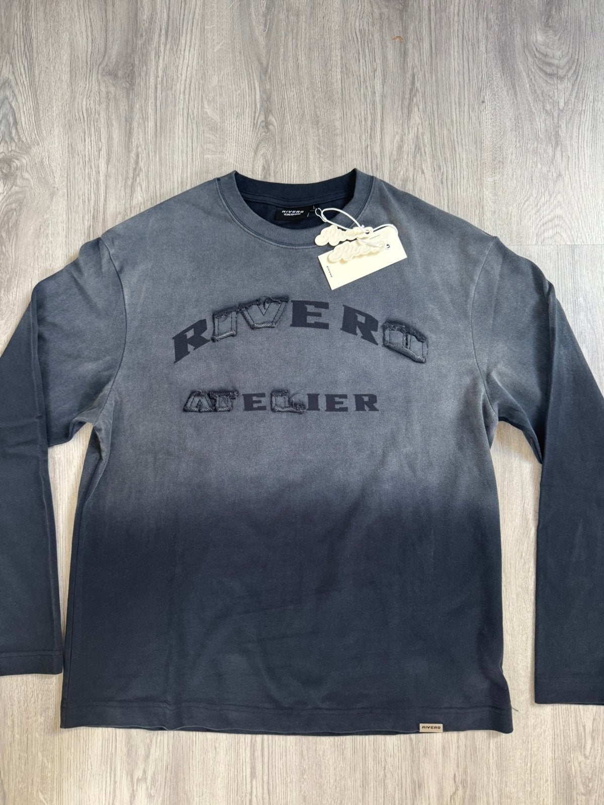 Rivero blauwe longsleeve maat L, Ophalen of Verzenden, Zo goed als nieuw, Maat 52/54 (L), Zwart