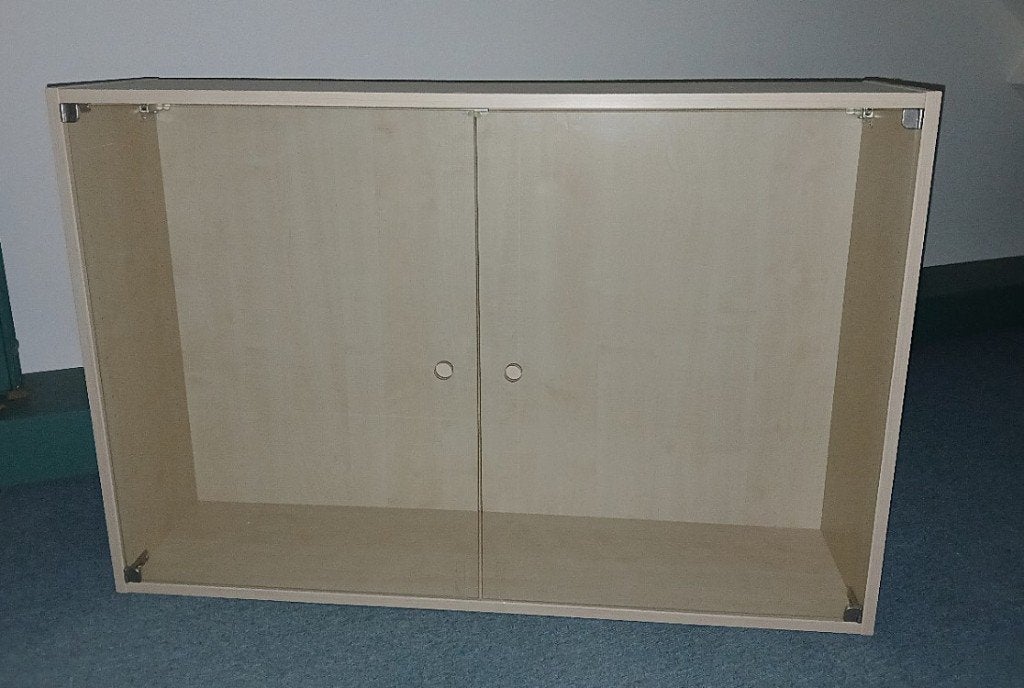 Vitrine, Ophalen, Met deur(en), 100 tot 150 cm, Glas