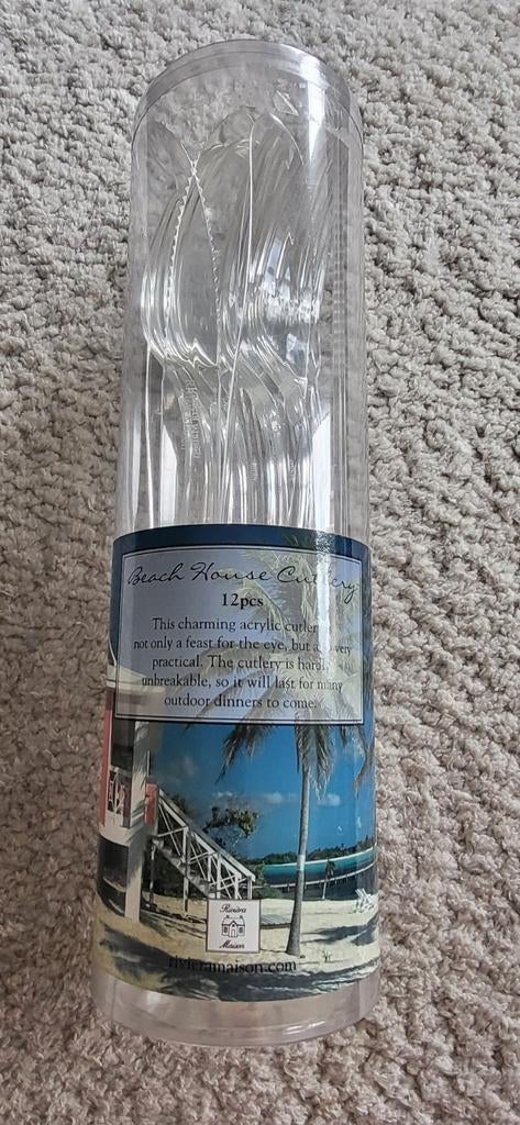 Riviera maison acryl bestek 12 delig - nieuw, Overige materialen, Overige typen, Nieuw, Ophalen of Verzenden