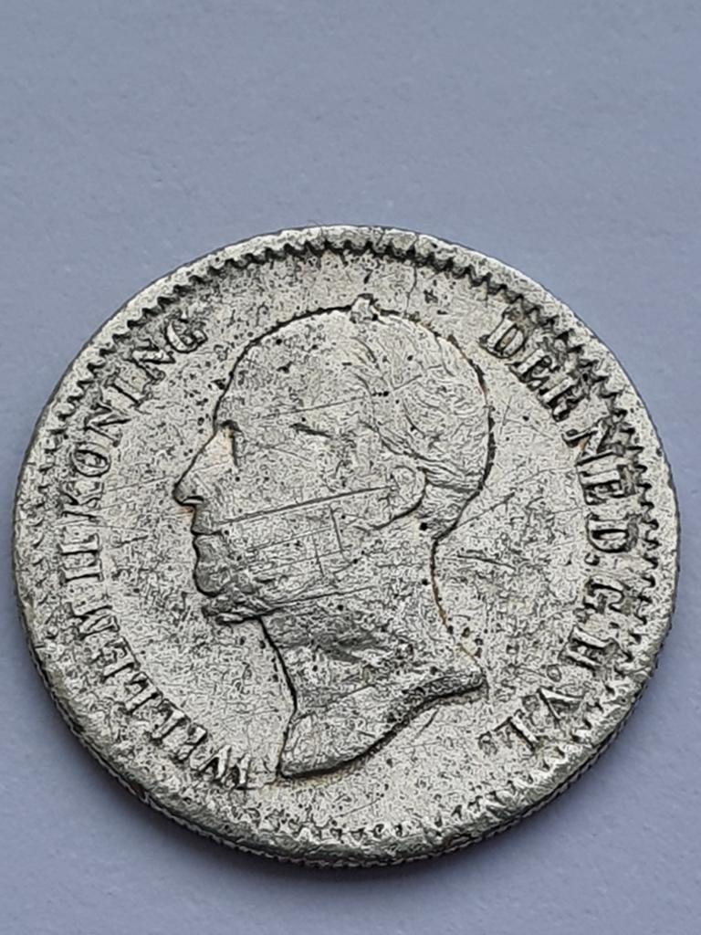 Oude zilveren 10 cent munt 1849 Nederland., Koning Willem III, Zilver, Ophalen of Verzenden, 10 cent