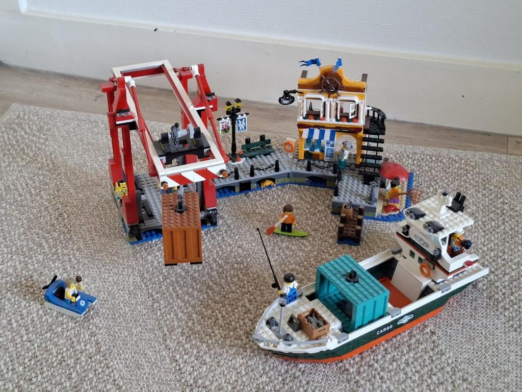 LEGO City 60422 Haven met Vrachtschip en Kraan, Kinderen en Baby's, Speelgoed | Duplo en Lego, Ophalen, City, Lego, Zo goed als nieuw