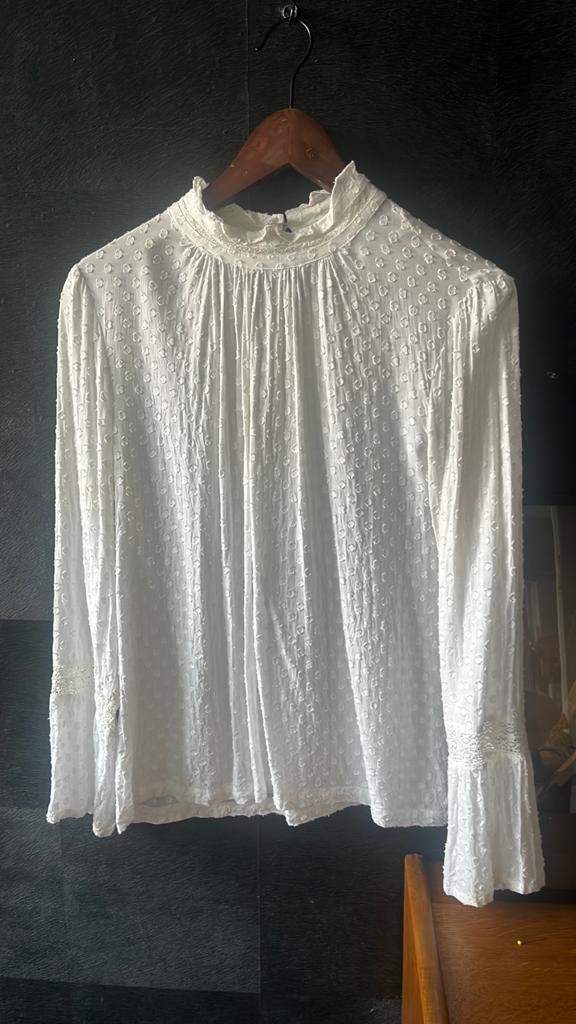 Mooie blouse IKKS, Ophalen of Verzenden, Zo goed als nieuw, Maat 42/44 (L), Lange mouw