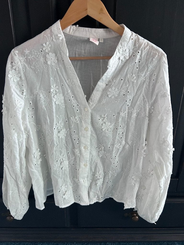 Blouse met bloemen maat L, Only, Wit, Maat 42/44 (L), Ophalen of Verzenden