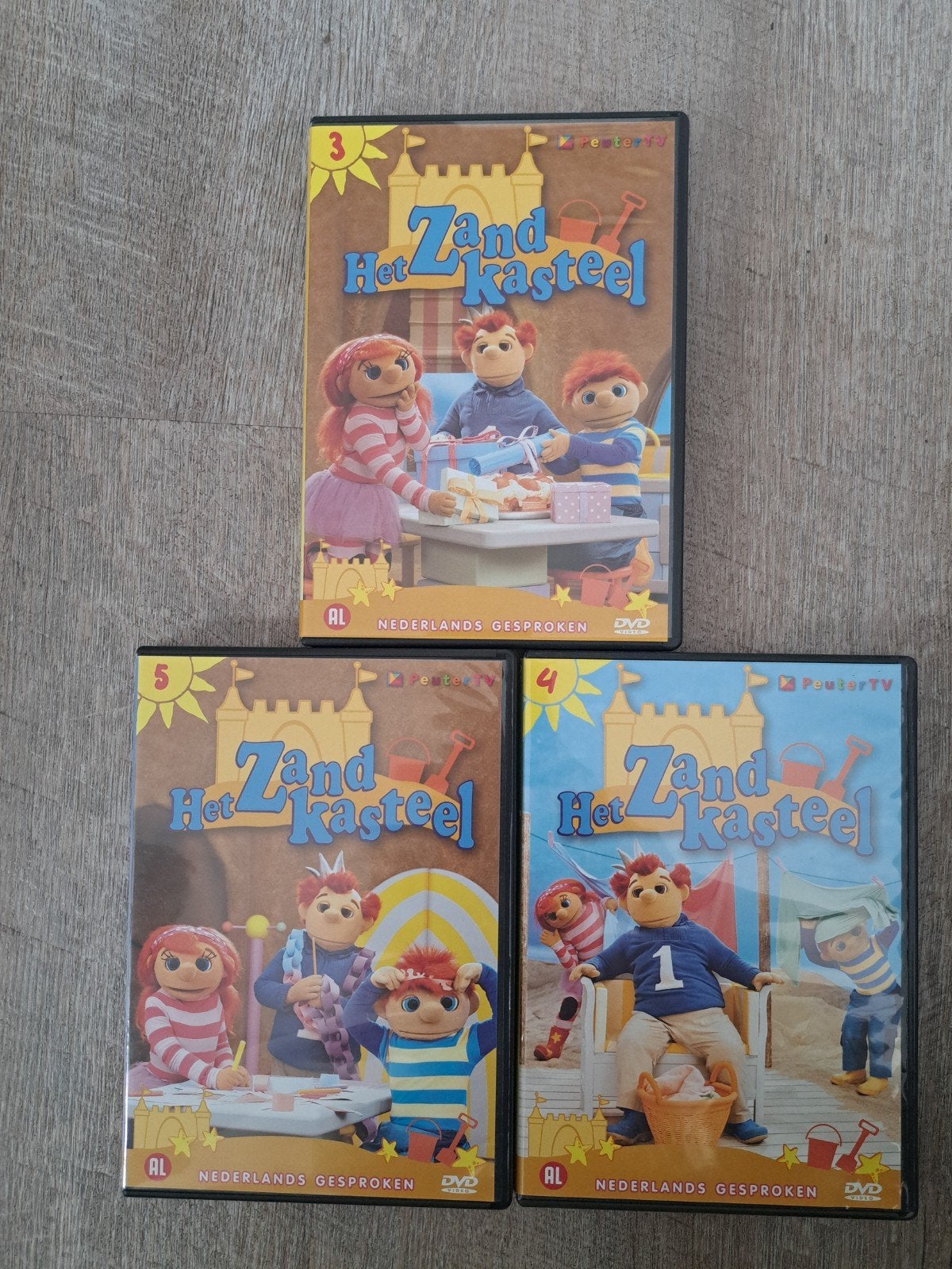Het Zandkasteel DVD's - Deel 3, 4 en 5, Gebruikt, Alle leeftijden, Tv-serie, Educatief