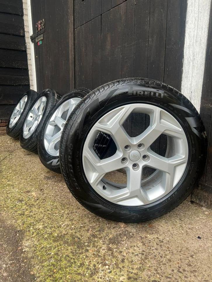 Originele land range rover sport vogue all-season 5x120 set, Niet ingevuld, Gebruikt, 255 mm, Banden en Velgen