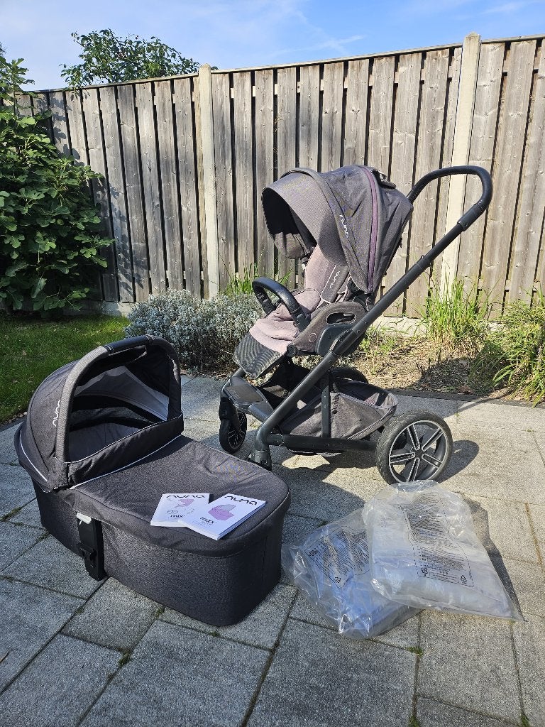 Nuna MIXX kinderwagen compleet – reiswieg, regenhoezen, Gebruikt, Combiwagen, Met reiswieg, Ophalen