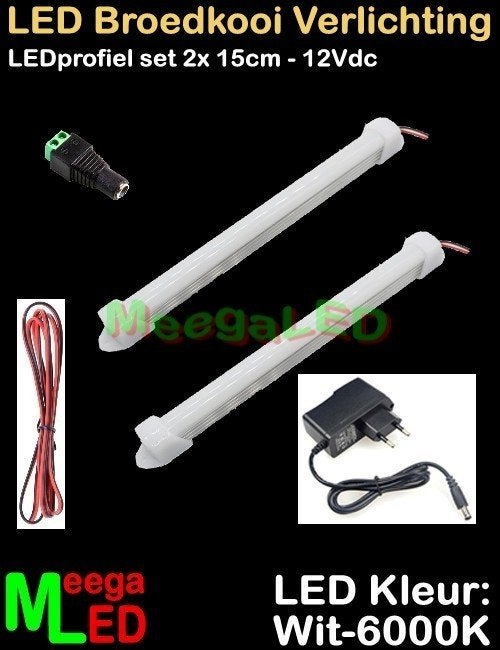LED Verlichting SET 15cm voor Vogelkooi Voliere Broedkooi, Ophalen of Verzenden, Nieuw, Overige materialen, Vogelkooi