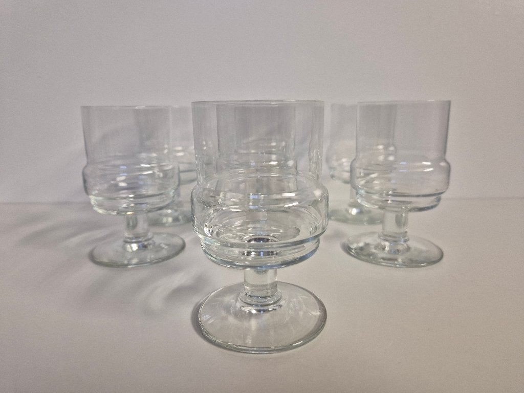 7x glazen "Aruba" - Willem Heesen voor Leerdam Glas, Ophalen of Verzenden