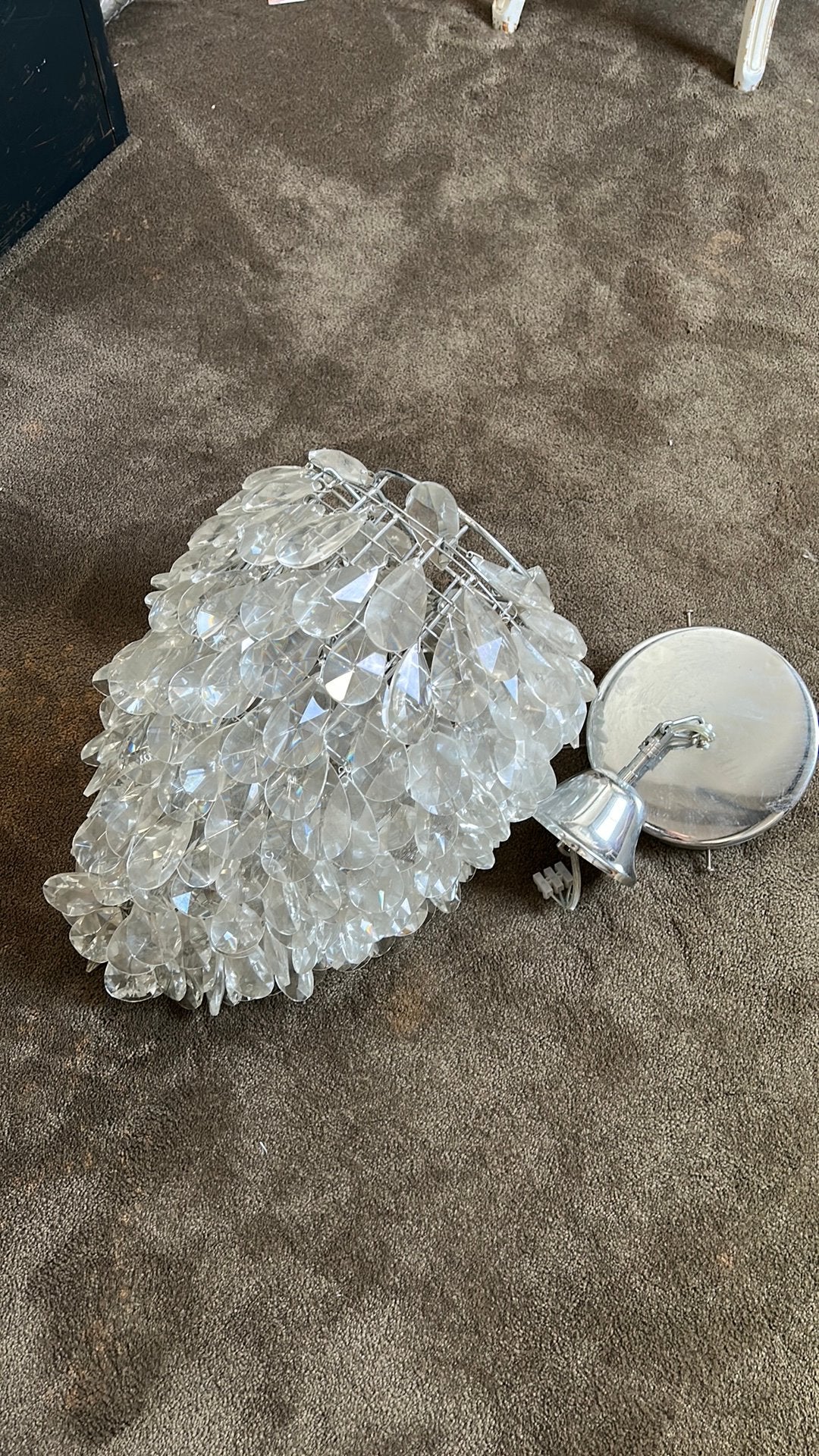 Mooie grote hanglamp met stenen, Ophalen of Verzenden, Zo goed als nieuw