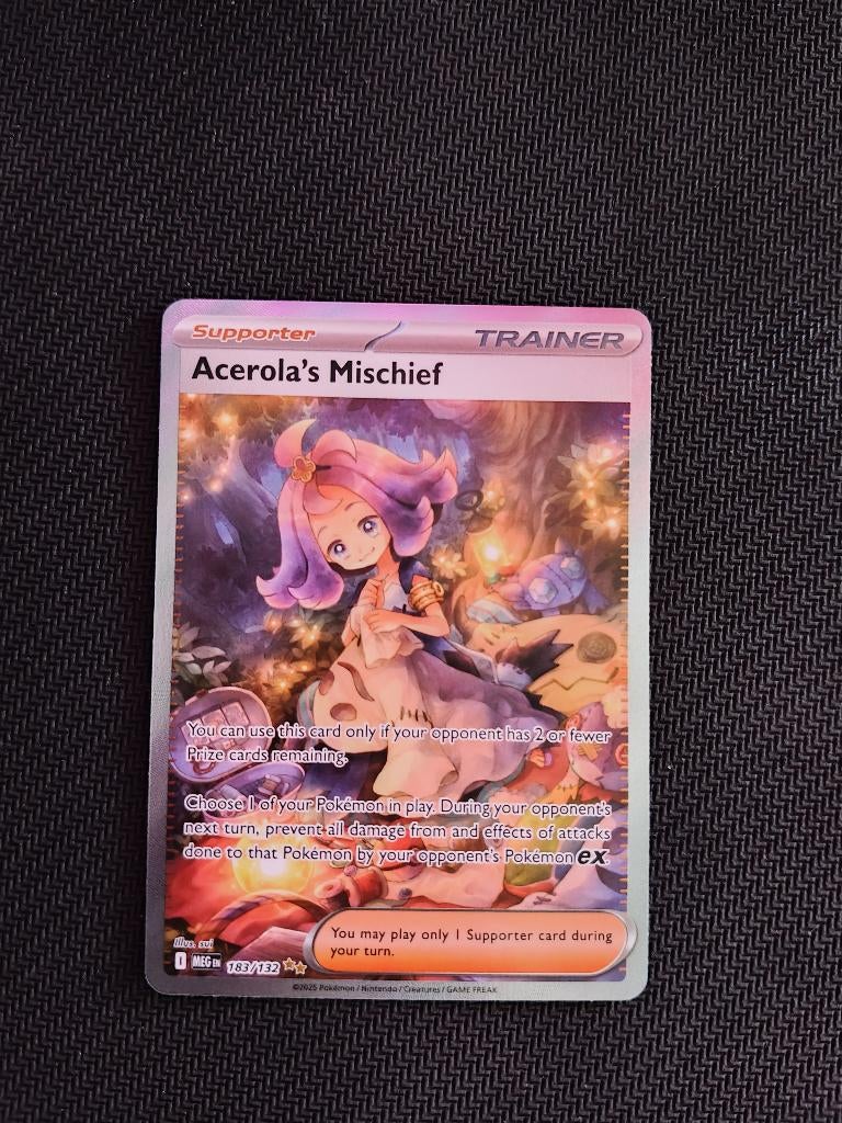 Acerola's Mischief (MEG 183), Hobby en Vrije tijd, Verzamelkaartspellen | Pokémon, Ophalen of Verzenden, Nieuw, Losse kaart, Foil
