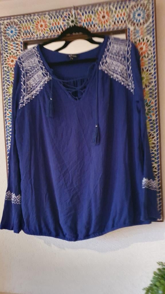 Ms mode mooie katoenen top maat 46, Ophalen of Verzenden, Zo goed als nieuw, Maat 46/48 (XL) of groter, Zonder mouw