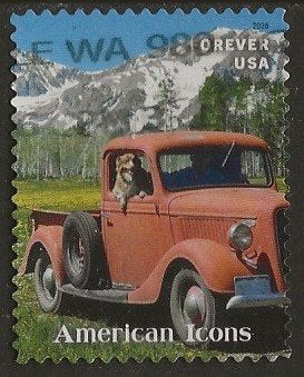 USA 198, pick up truck, Verzenden, Gestempeld, Noord-Amerika
