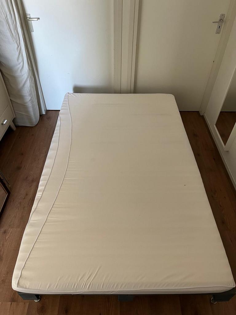 Stevig twijfelaar bed 200x120 cm met uitwasbare hoes, Huis en Inrichting, Ophalen, Gebruikt, Twijfelaar, 120 cm