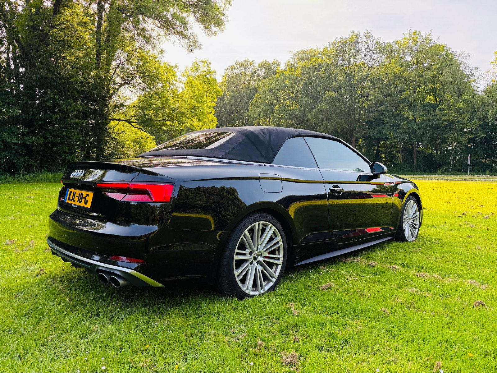 AUDI S5 3.0 TFSI 354 PK/QUATTRO/CABRIOLET/RS ZETELS/HEAD-UP/, Auto's, Audi, 2995 cc, Cabriolet, 4 stoelen, Zwart