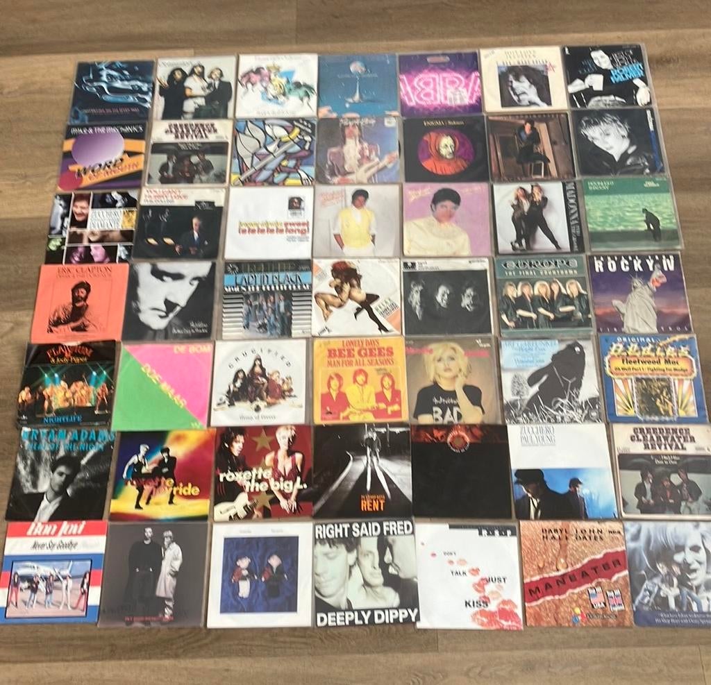 Mooi partij Rock,Pop Singles, Cd's en Dvd's, Vinyl Singles, Gebruikt, Fotohoes, 7 inch, Ophalen of Verzenden