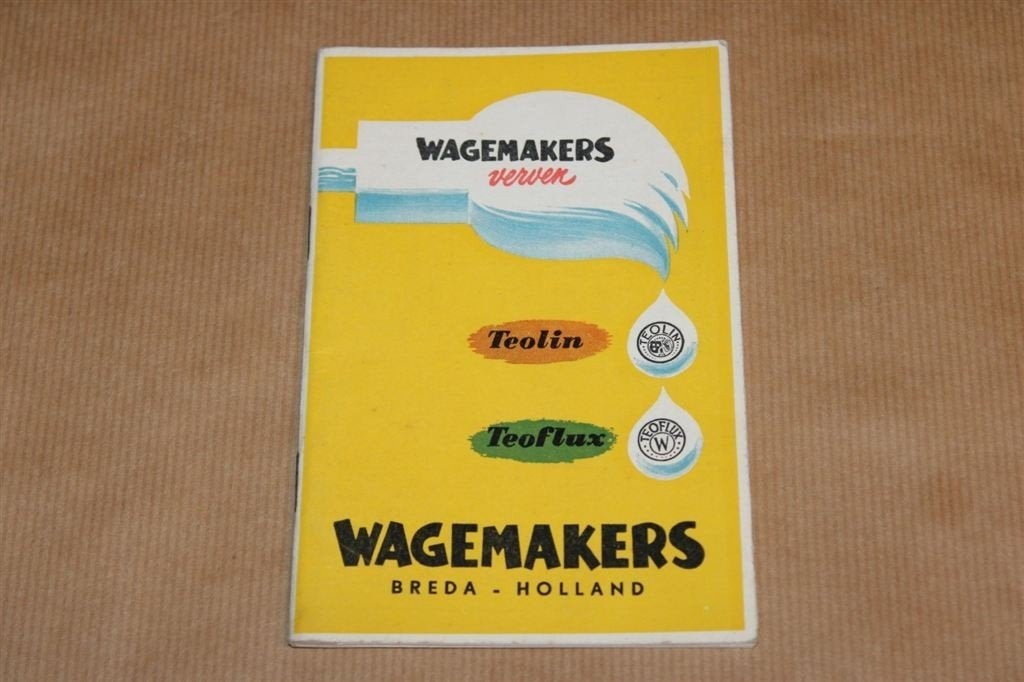 Notitieboekje Wagemakers Verven - 1950 !!, Verzamelen, Ophalen of Verzenden, Zo goed als nieuw, Reclamebord