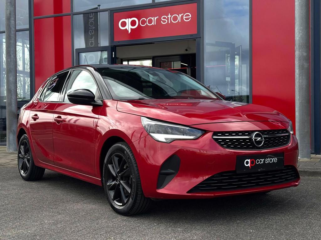 Opel Corsa 1.2 Elegance | LED | Leder | Carplay | Parksens |, Voorwielaandrijving, Gebruikt, Zwart, Parkeersensor