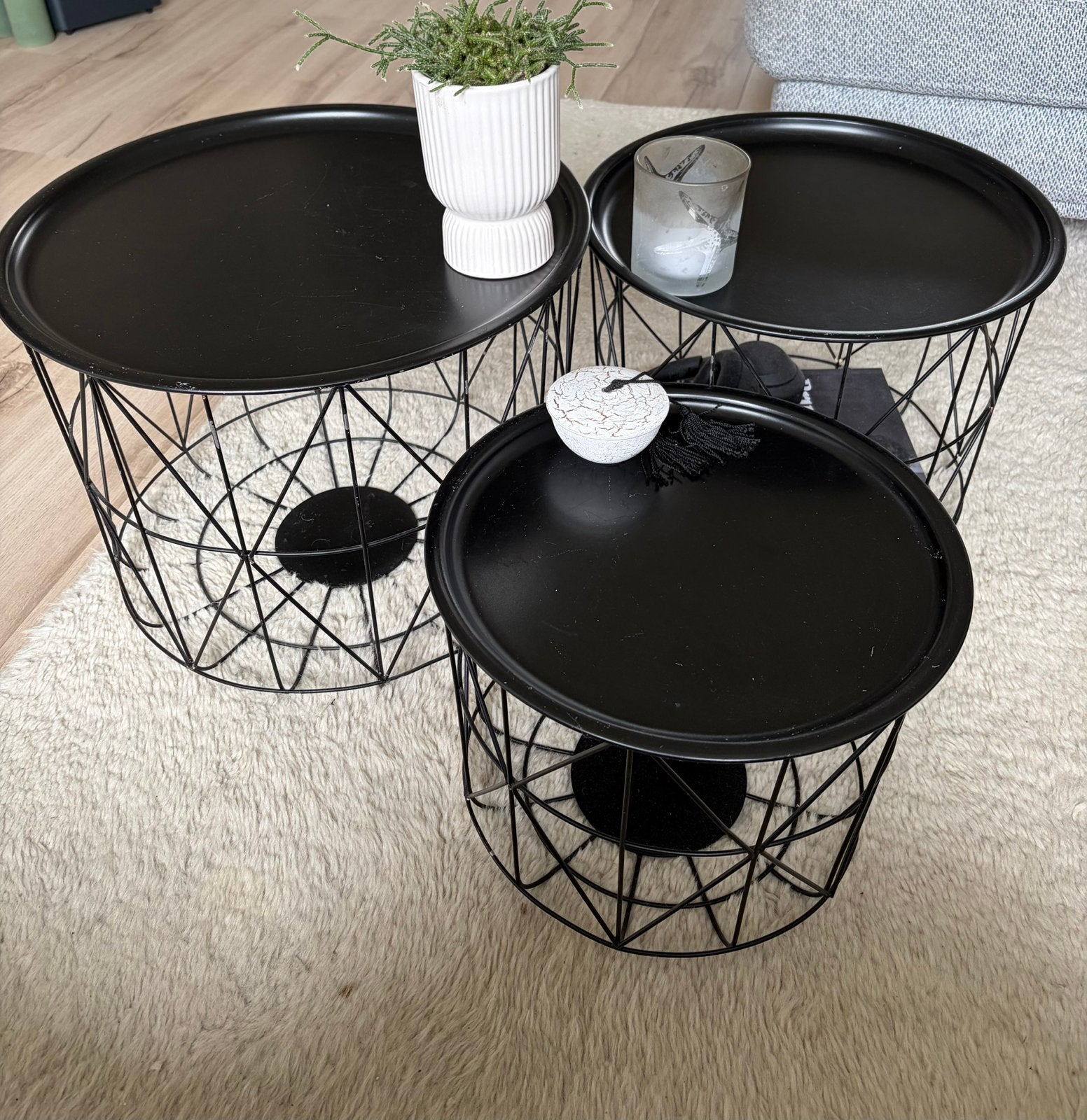 Salon tafeltjes, Minder dan 45 cm, Minder dan 55 cm, Gebruikt, Metaal of Aluminium