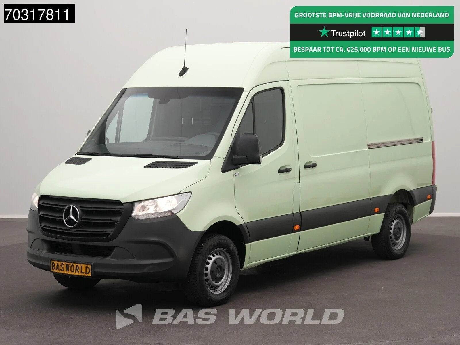 Mercedes Sprinter 319 CDI 3.0L V6 Automaat 2x Schuifdeur L2H, Auto's, Bestelauto's, Stof, Gebruikt, Euro 6, 190 pk