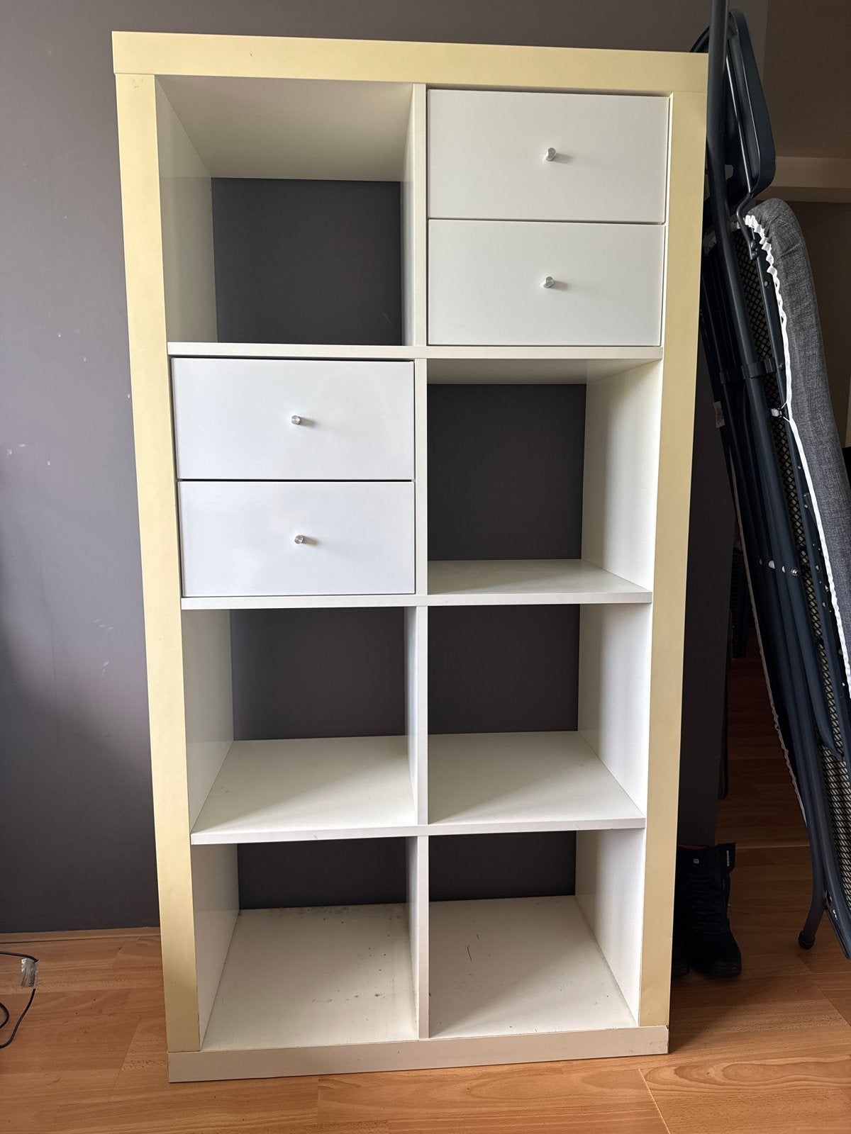IKEA Kallax kast, twee vakken met lades, Ophalen, Gebruikt, 50 tot 100 cm, Met lade(s)