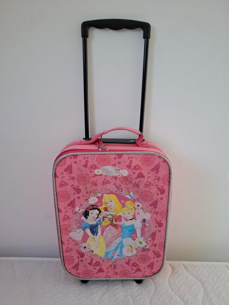 Roze Disney Prinsessen Koffer met Wieltjes, Sieraden, Tassen en Uiterlijk, Koffers, Ophalen, Overige materialen, Wieltjes, Gebruikt
