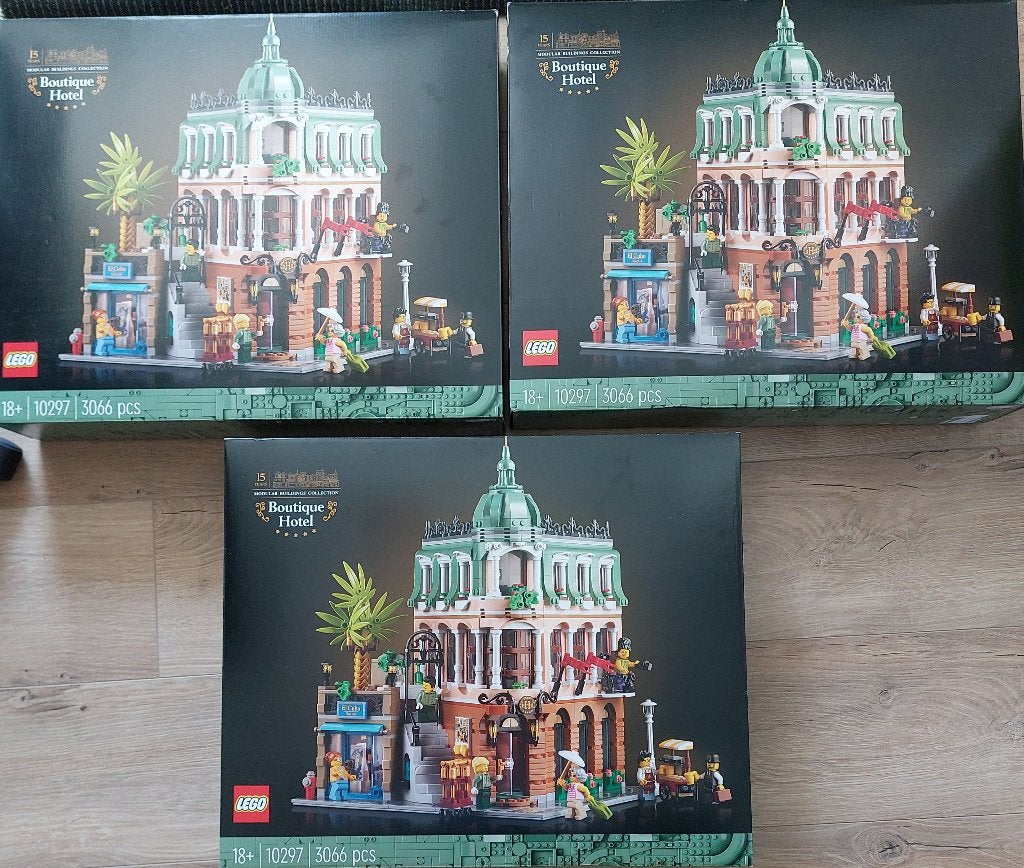 Lot 3 maal Lego 10297 Boutique Hotel NIEUW, Ophalen, Lego, Nieuw, Icons