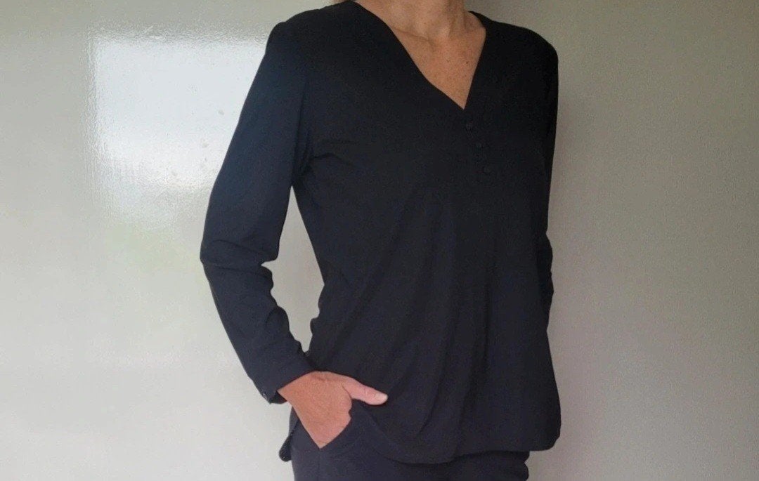 Studio Anneloes Evi blouse M Zwart Travelstof Top, Maat 38/40 (M), Studio Anneloes, Verzenden, Zwart