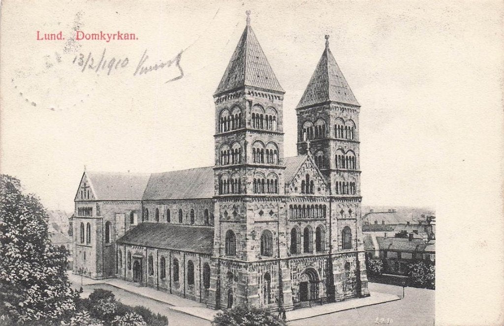 702-460-005 Lund Domkyrkan, Verzenden, Voor 1920, Overig Europa