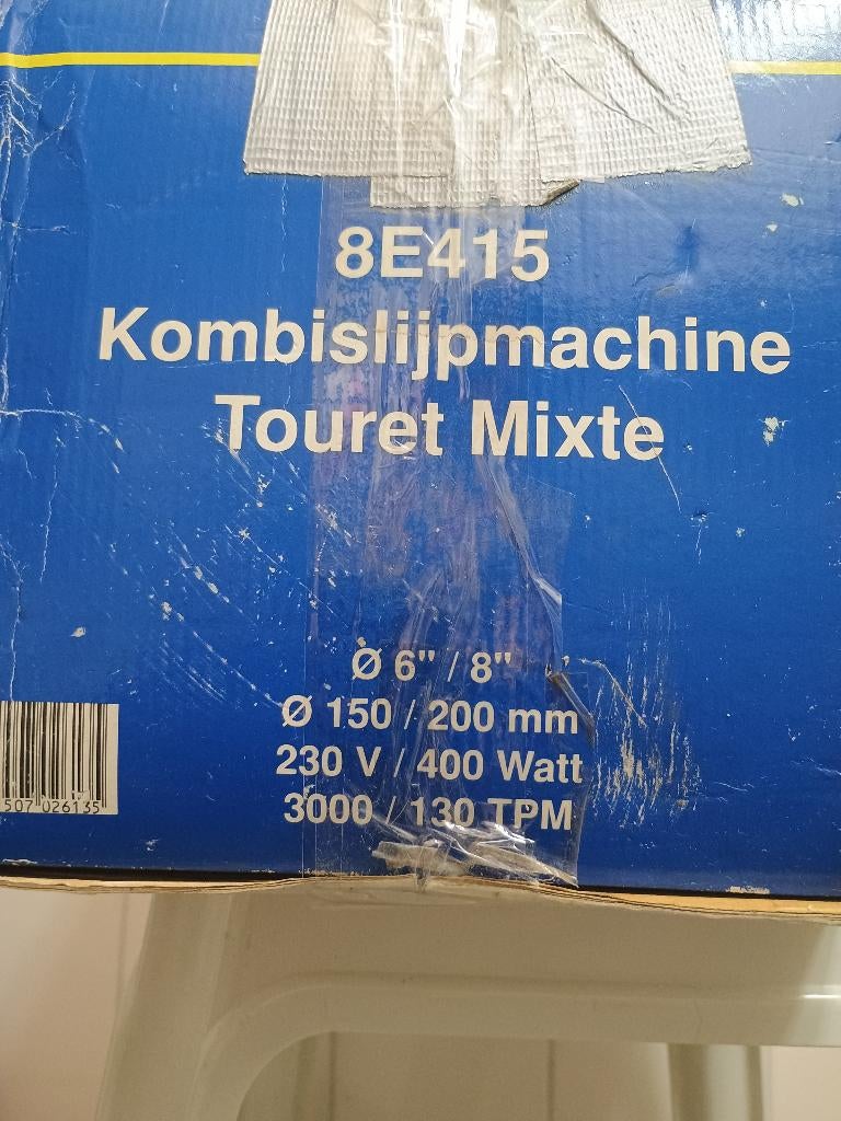 NIEUWE COMBI SLIJPMACHINE KINZO, Ophalen, Nieuw, Minder dan 700 watt, Werkbankslijpmachine