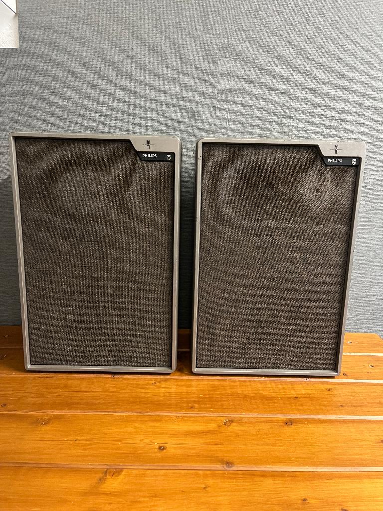 Vintage Philips 22AH466 luidsprekers , boxen . 3 weg ., Philips, Gebruikt, Ophalen of Verzenden, Minder dan 60 watt