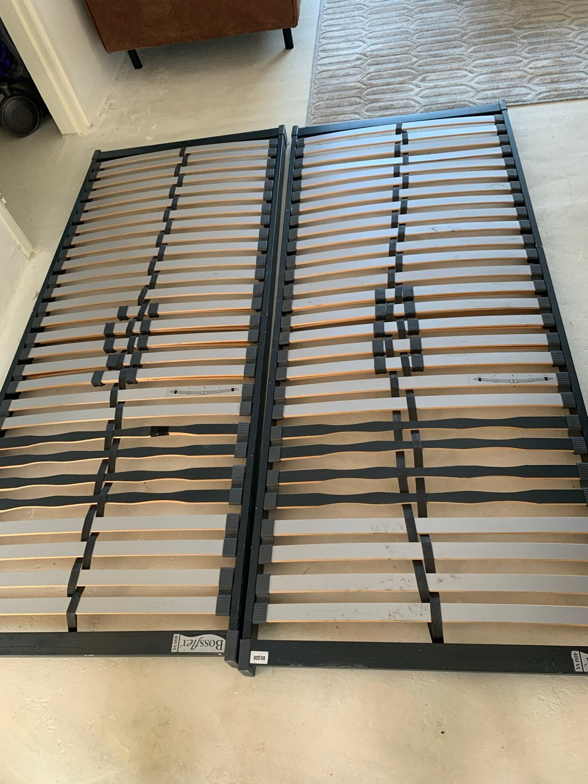 2x Bossflex lattenbodems 90x200 cm, Gebruikt, 90 cm, Eenpersoons, Ophalen of Verzenden