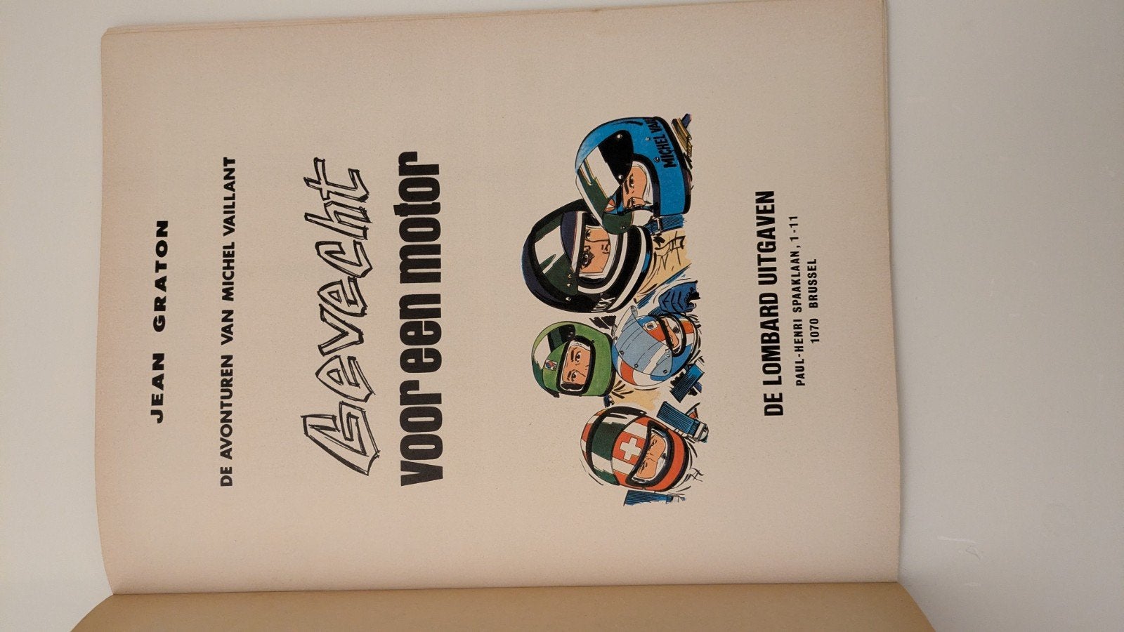 Michel Vaillant - Bevecht voor een motor (1972), Eén stripboek, Ophalen of Verzenden, Gelezen, Jean Graton
