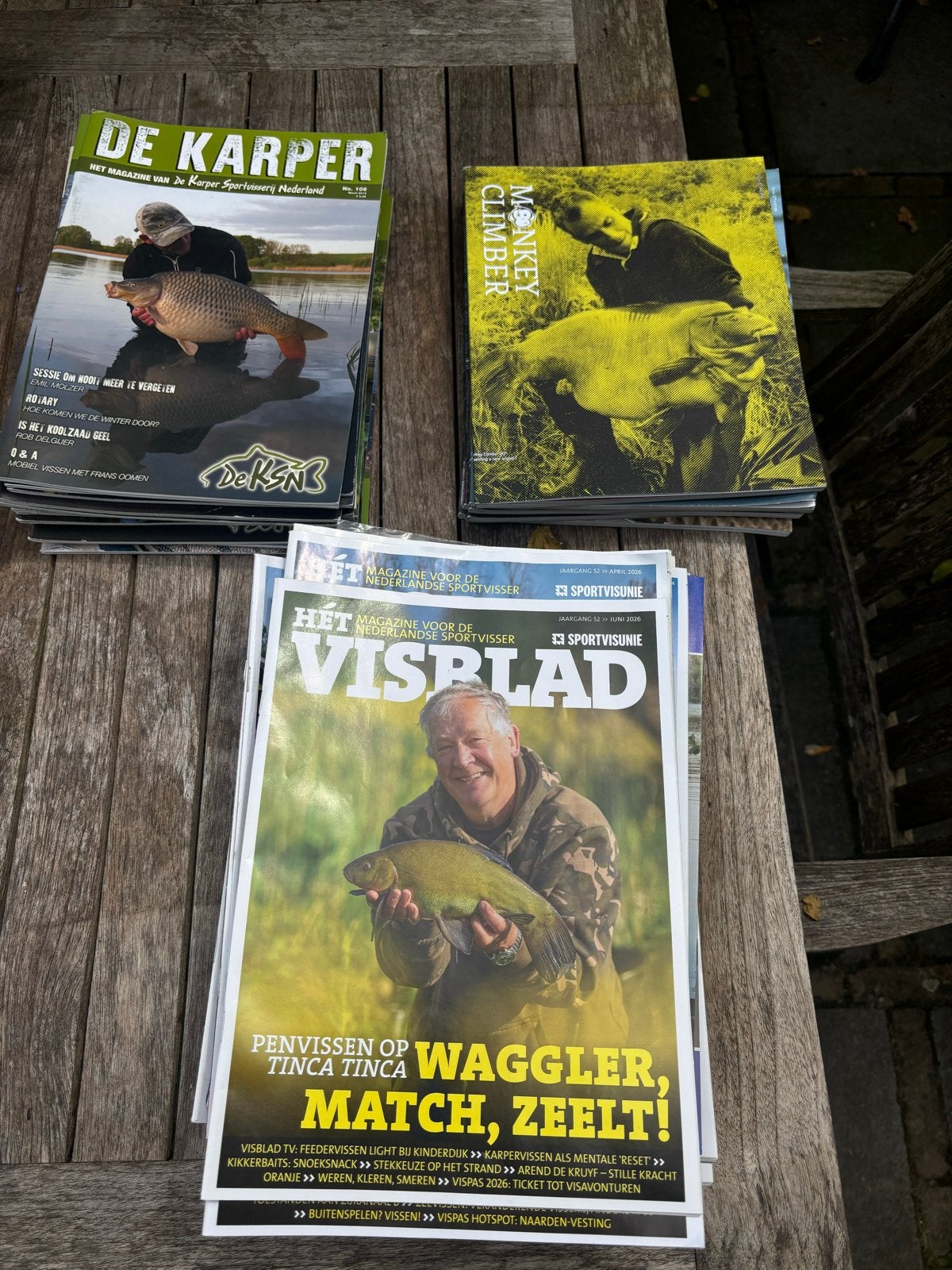 57 Vistijdschriften: Visblad, De Karper, Monkey Climber, Ophalen of Verzenden, Zo goed als nieuw, Sport en Vrije tijd