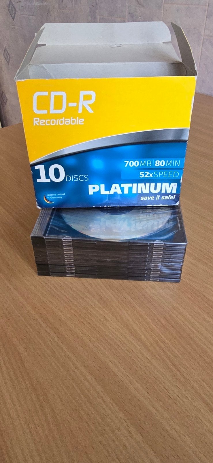 Platinum CD-R Recordable 700MB 80MIN 52xSPEED (10 stuks), Ophalen of Verzenden, Nieuw, Cd, Platinum