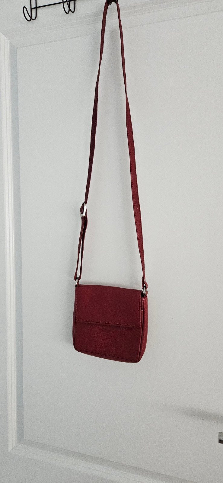 Rood leren schoudertasje - Italian Design by Justified, Ophalen of Verzenden, Nieuw, Rood, Schoudertasje