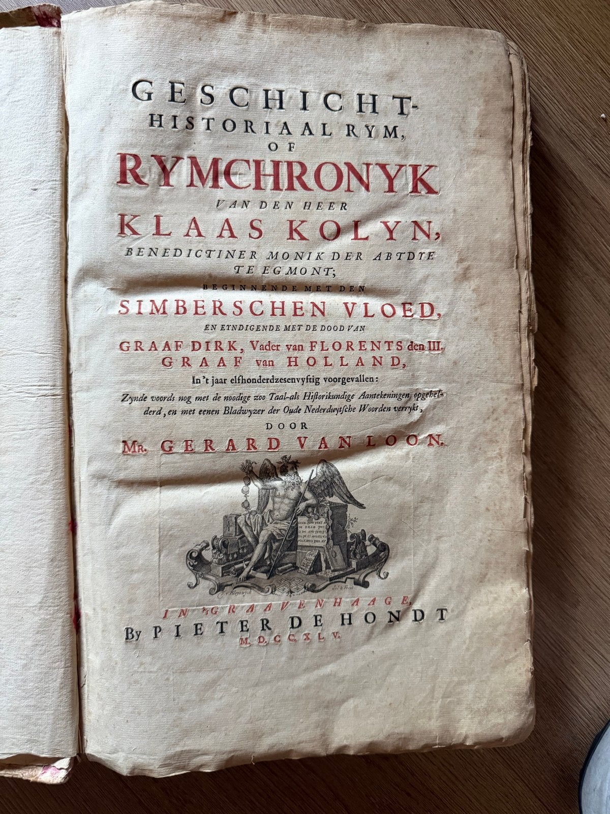Geschicht-Historiaal Rym, of Rymchronyk van den Heer Klaas K, Antiek en Kunst, Antiek | Boeken en Bijbels, Ophalen of Verzenden