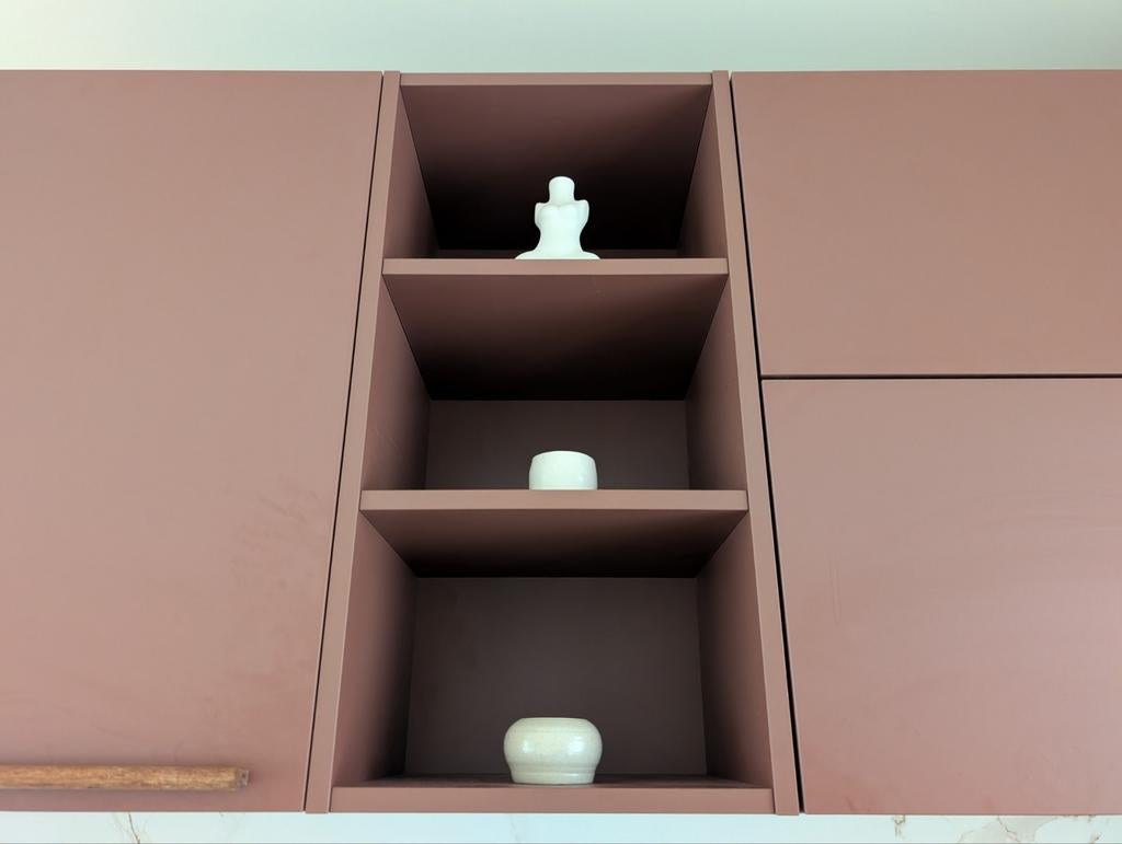 Bruynzeel open keukenkast met 3 planken, nieuwprijs €300, Met plank(en), Minder dan 50 cm, 100 tot 150 cm, Nieuw