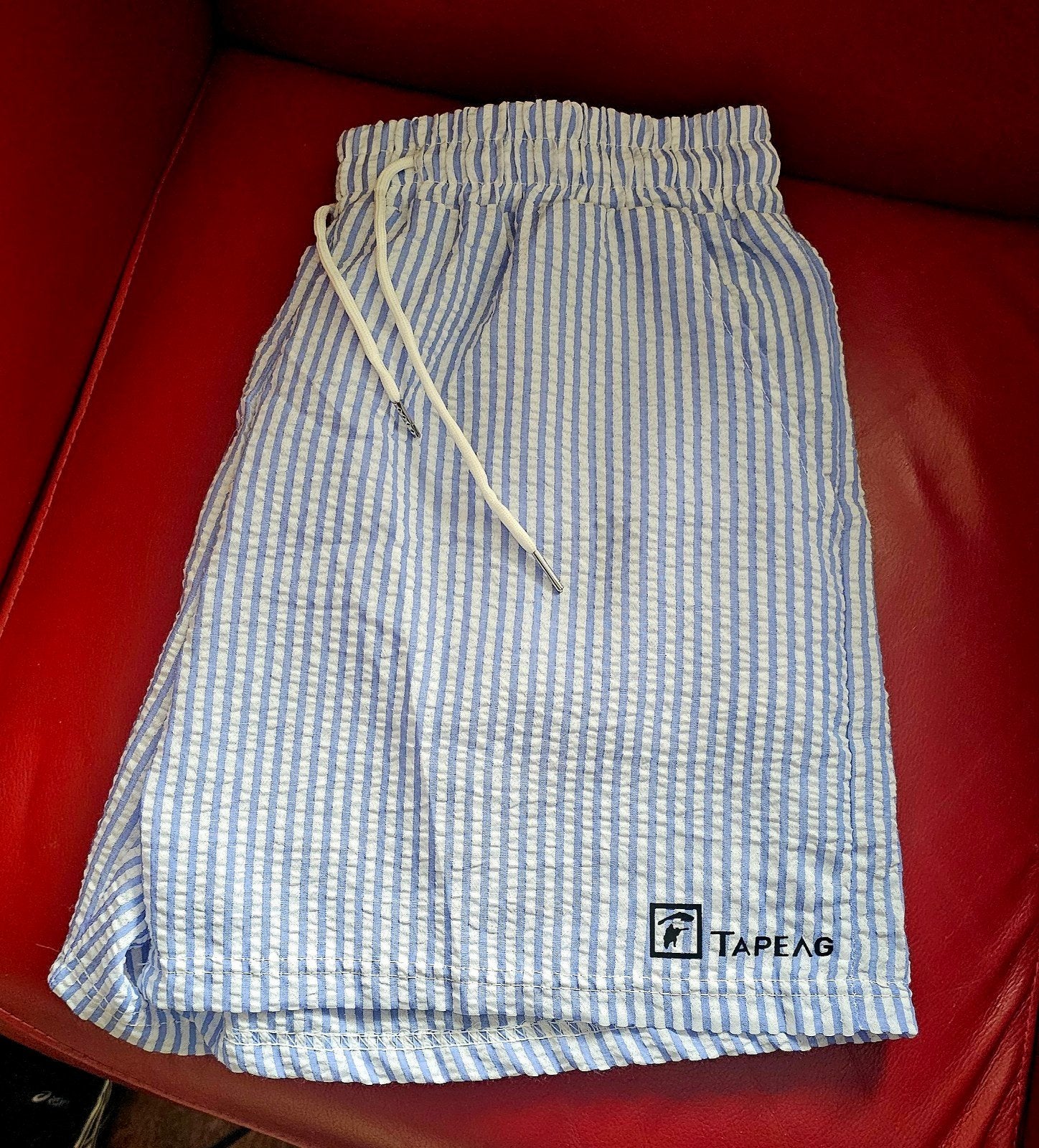 Dames korte broek XL - Blauw/Wit gestreept, Kort, Blauw, Maat 46/48 (XL) of groter, Nieuw