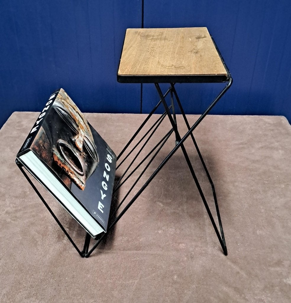 Metalen lectuurbak / bijzettafel, Ophalen of Verzenden, Gebruikt