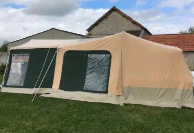 Trigano Odyssee GL Safari - 123systeem- Luxe uitvoering, Caravans en Kamperen, Vouwwagens, Ophalen, Trigano, Beige, Aanwezig