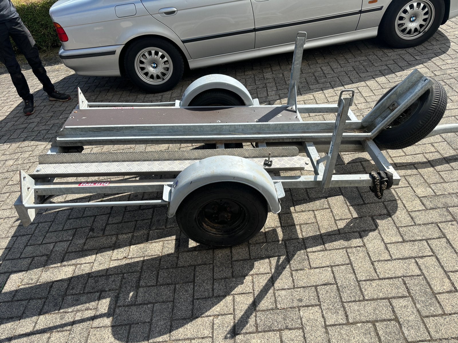 Motortrailer aanhanger incl. Oprijplaat en reserve wiel, Ophalen, Aanhanger, Zo goed als nieuw, Aanhanger