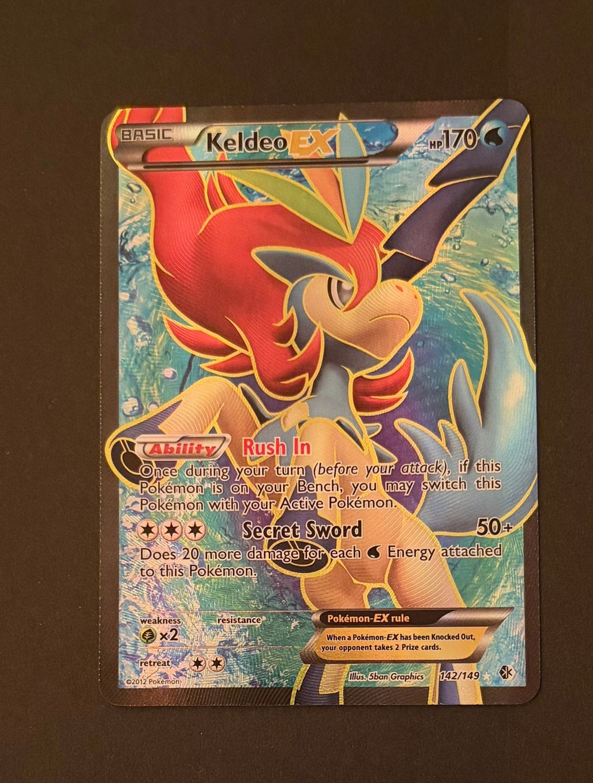 Keldeo-EX 142/149 Full Art, Ophalen, Nieuw, Losse kaart, Foil