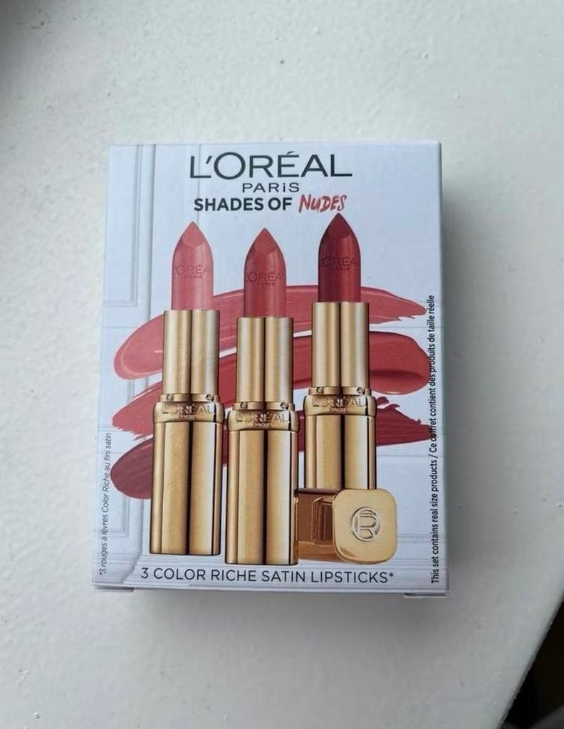 L’oreal 3 Shades of Nudes Lipstick set NIEUW, Ophalen of Verzenden, Nieuw, Roze, Lippen