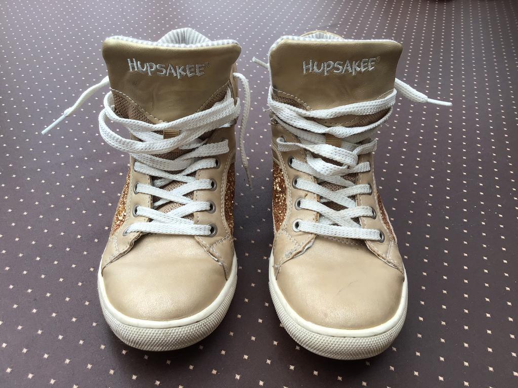 Sneakers 36 goud hupsakee, Ophalen of Verzenden, Zo goed als nieuw, Overige kleuren, Sneakers of Gympen