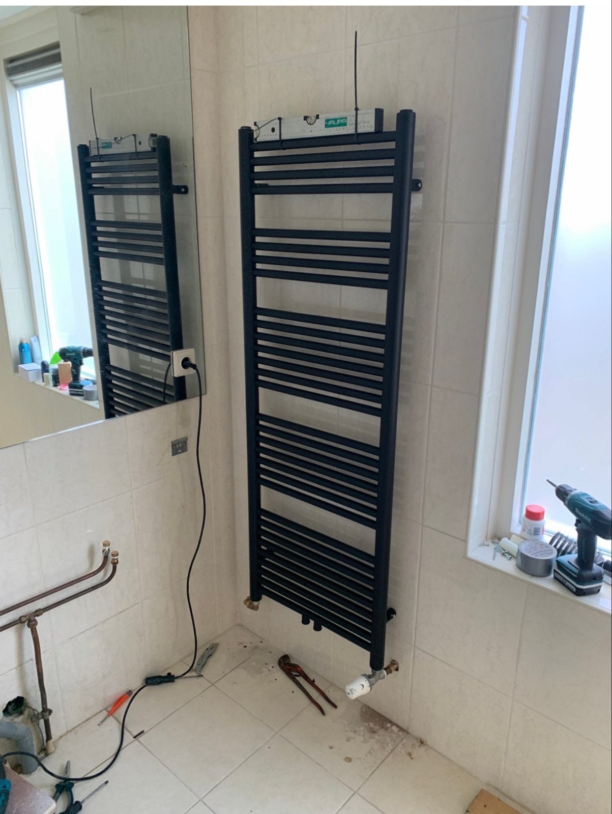 Nieuwe handdoekradiator 55x150 cm - Ongebruikt, Ophalen, Radiator, Nieuw, Minder dan 60 cm