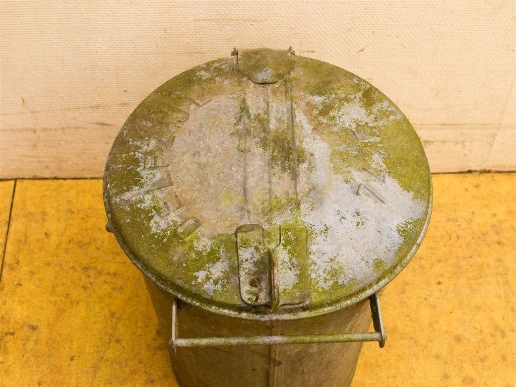 Vintage zinken vuilnisbak 52133, Ophalen of Verzenden