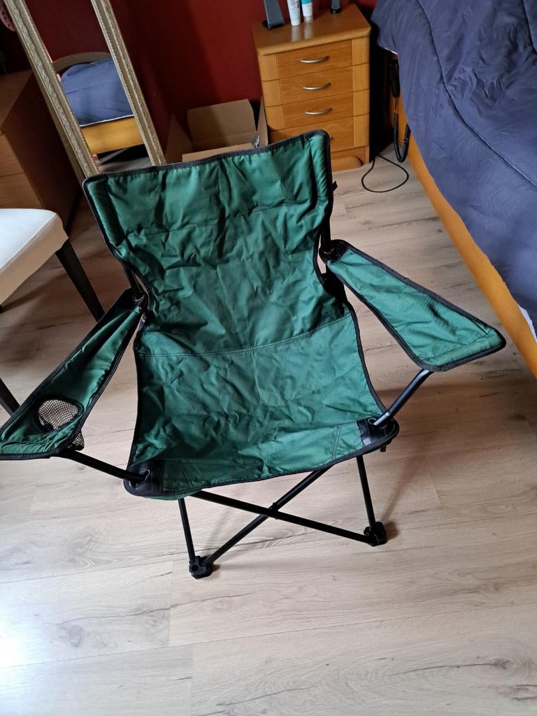 Handig groen campingstoeltje - Opvouwbaar en compact, Ophalen of Verzenden, Zo goed als nieuw, Campingstoel