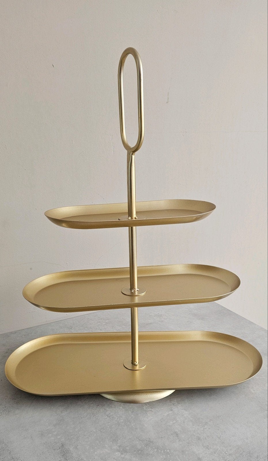 Mica Decorations etagère Rama goud zgan, Huis en Inrichting, Ophalen of Verzenden, Zo goed als nieuw, Rond, Metaal